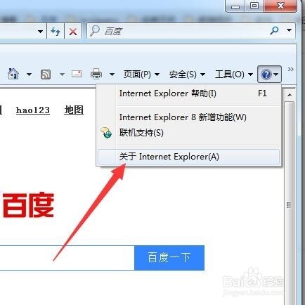 win7 番茄花园 32位旗舰版 查看IE浏览器版本的教程