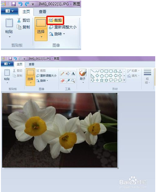 win7系统画图剪切图片大小的具体操作方法