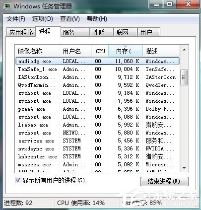 Win7任务管理器中哪些进程可以关闭？无法结束进程的进程怎么办？