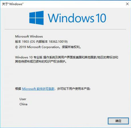 Windows 10 (consumer editions), version 1903 (updated Sept 2019) (x64)