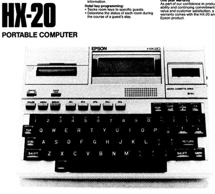 Epson 于1981年发布了Epson HX-20，它是第一台内置打印机的便携式计算机