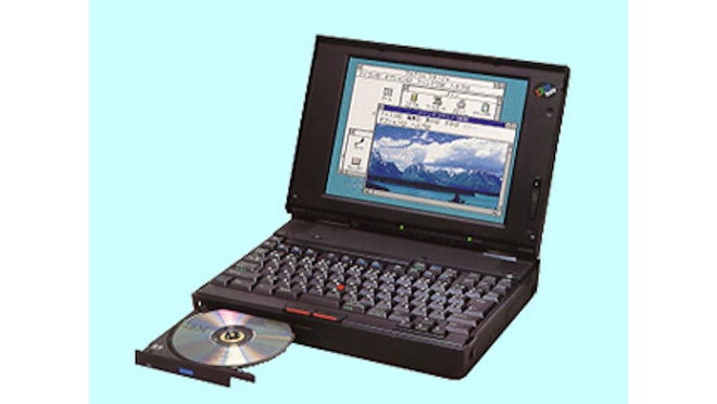 IBM 在1994年发布了ThinkPad 775CD，是第一台具有集成CD-ROM驱动器的笔记本电脑