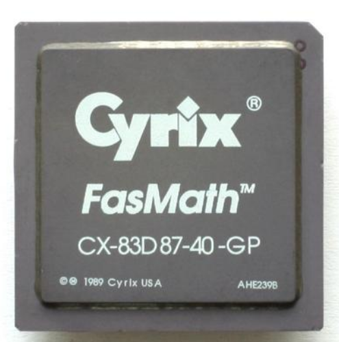 Cyrix在1989年发布了他们的第一个协处理器FasMath 83D87和83S87