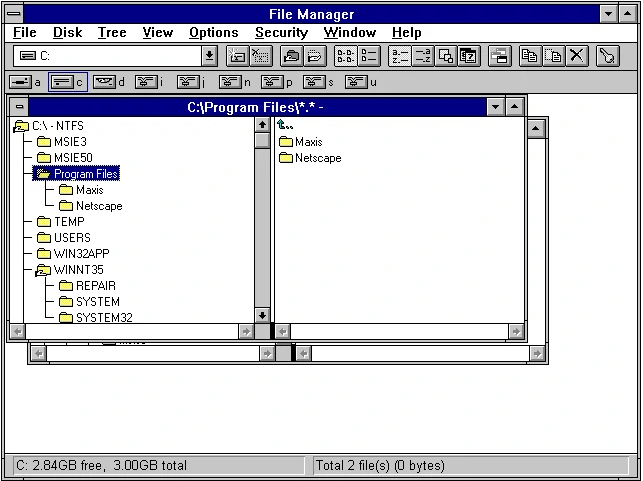 Microsoft于1994年9月21日发布Windows NT 3.5