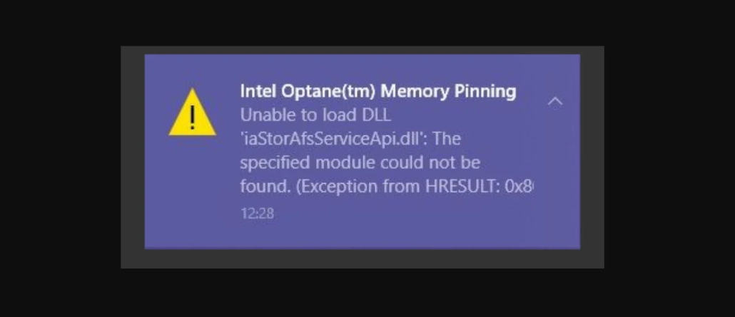 如何修复Windows 10中出现的“Optane Memory Pinning Error”错误