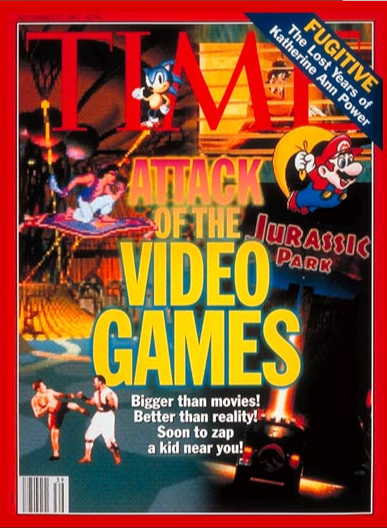 1993年9月27日，《时代》发行了以电子游戏为封面的杂志