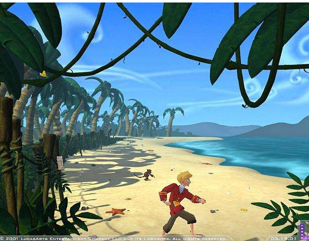 《逃离猴岛》于2000年11月8日由LucasArts发行