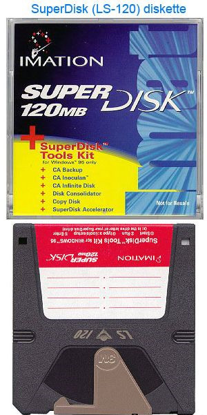 1997年，Imation开发了超级磁盘驱动器和软盘，也称为LS-120