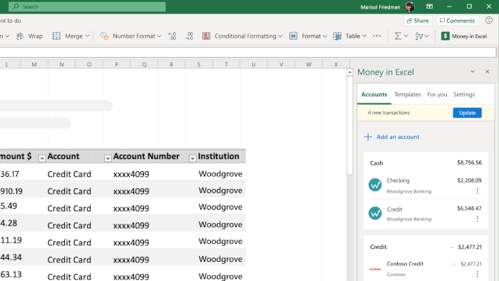 微软推出Excel Money功能：做你资金管理小助手