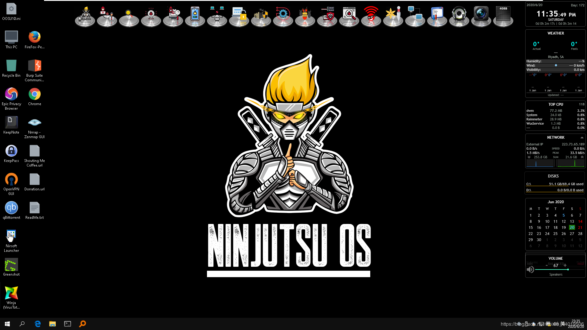 NINJUTSU OS （魔改版Windows10）