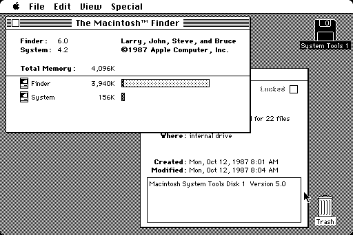 Apple Mac OS (System 4.3 Finder 6.0) (System Software FN-5.0) 