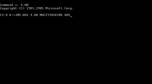 Multitasking MS-DOS Version 4.00 (5.25)