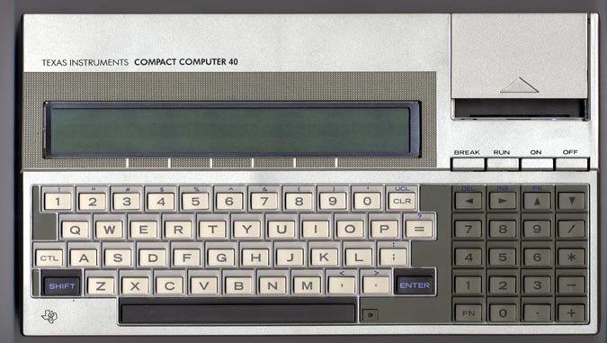 1983年3月，TI CC-40便携电脑问世