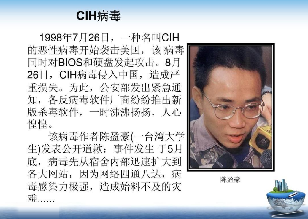 1998年的4月26日开始CIH病毒诞生