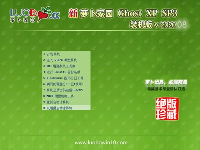 萝卜家园 GHOST XP SP3 V202008