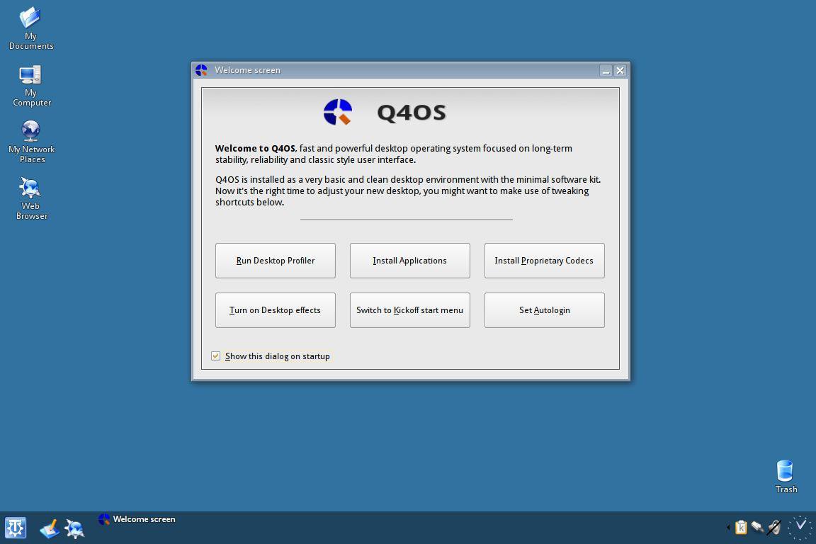 Q4OS Centaurus, Trinity, install-cd-64位