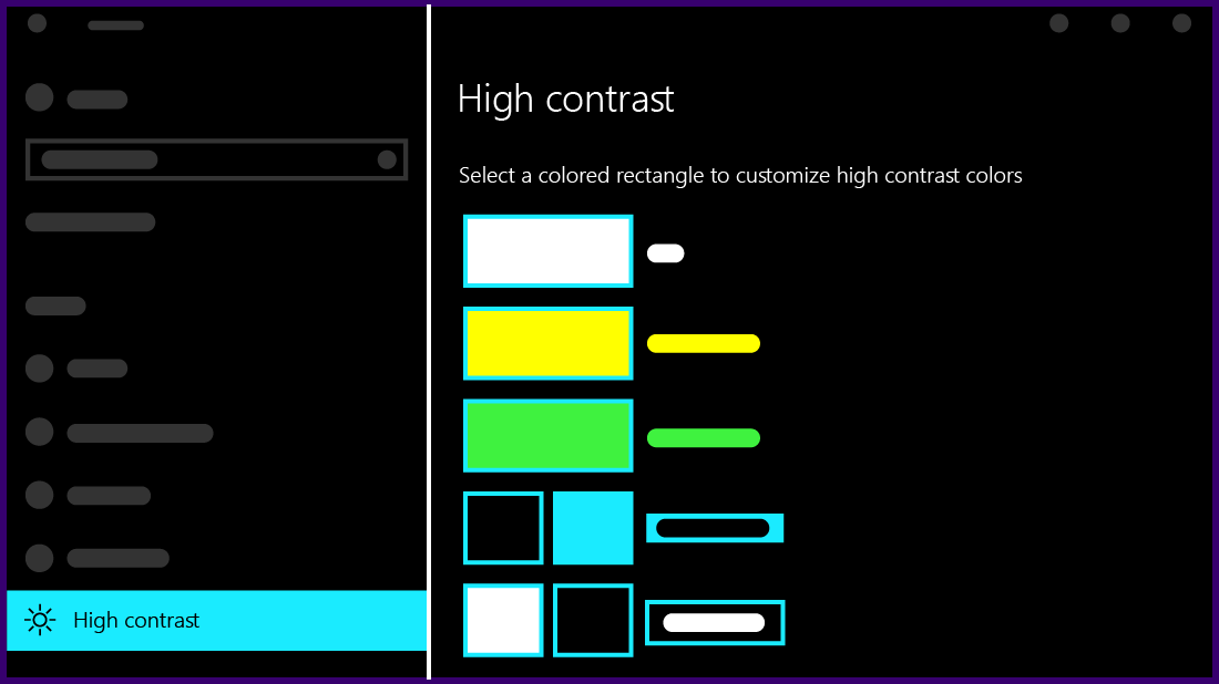 在 Windows 10 中使用高对比度模式，技巧get！