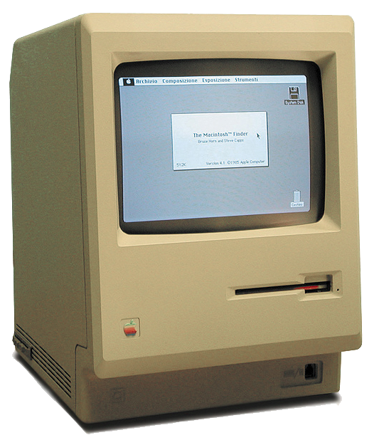 1984年1月24日苹果公司首款麦金塔电脑（MAC）发表