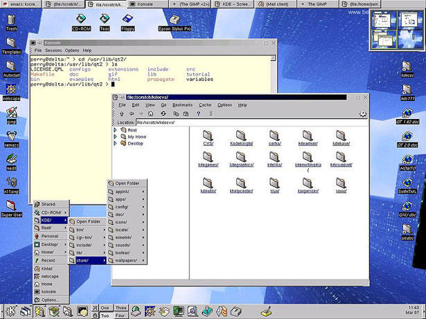1998年7月首个 Linux 桌面KDE 1.0 发布