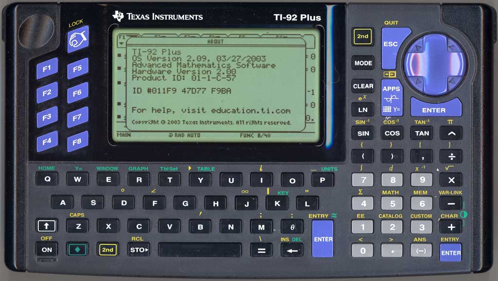 1995年德州仪器发布了TI-92图形计算器