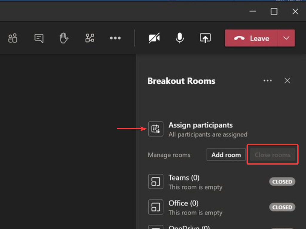 Microsoft Teams分组会议室功能在preview版本中上线