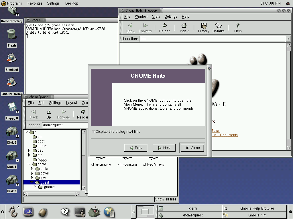 1986年首款用于Unix的窗口系统X Window System发布