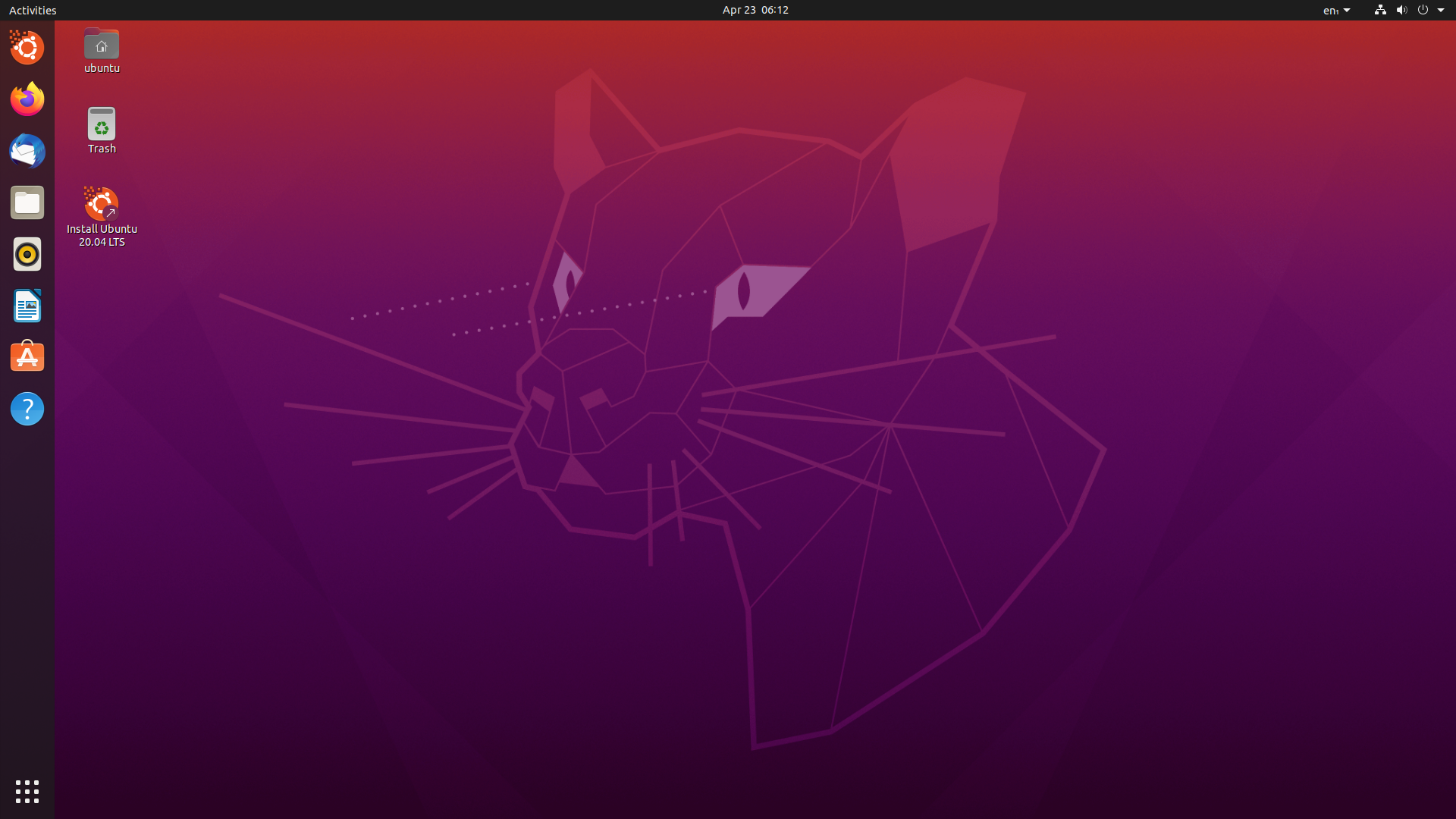 Ubuntu 20.04.1 Desktop-amd64
