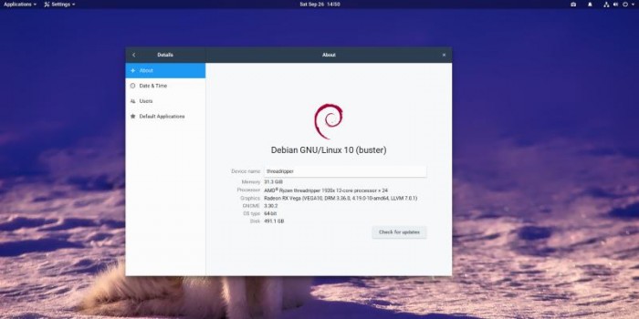 Debian 10.6.0 amd64