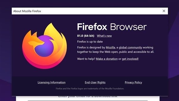 2020年9月25日Firefox 81正式版发布，首次引用彩色主题“朝霞”