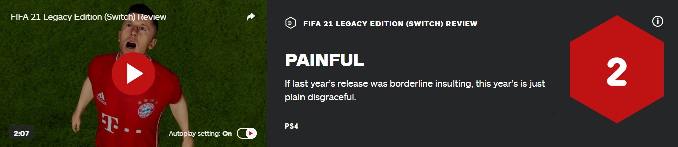 【今天整了啥活】1010 《FIFA 21》IGN 2分 Edge 86可下载