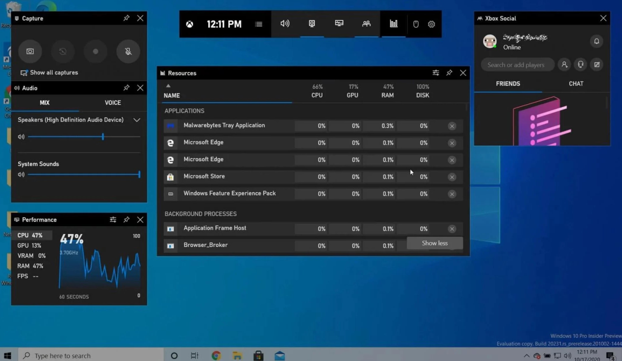 微软为Windows10设备发布了新的资源小部件