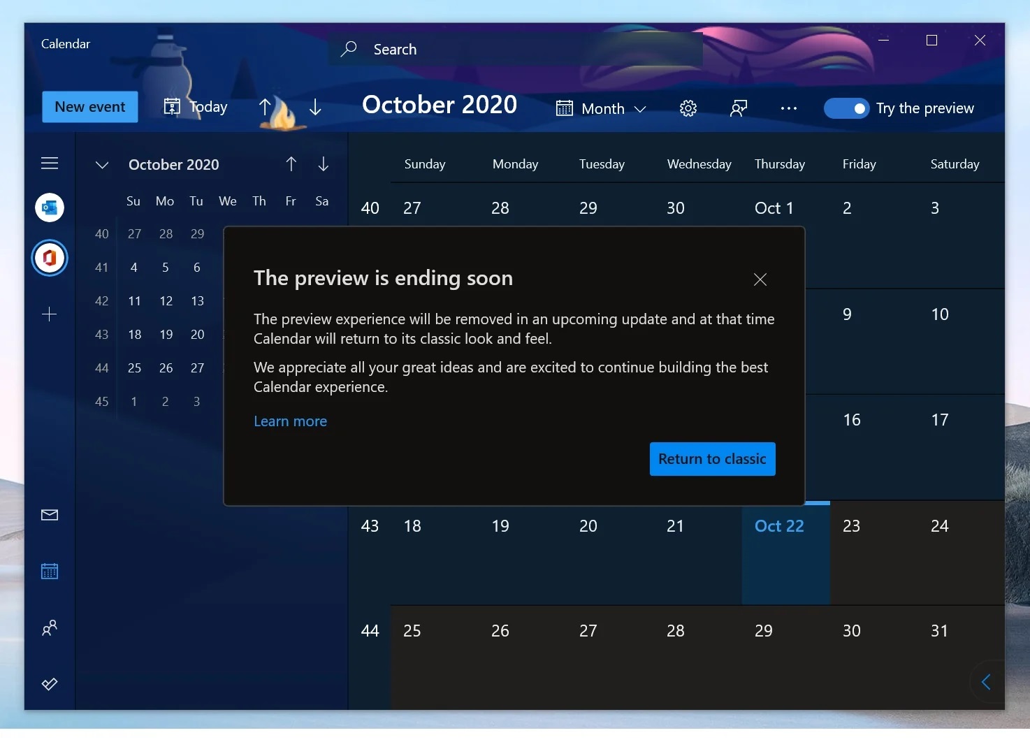 Microsoft将去除Windows10 日历预览功能