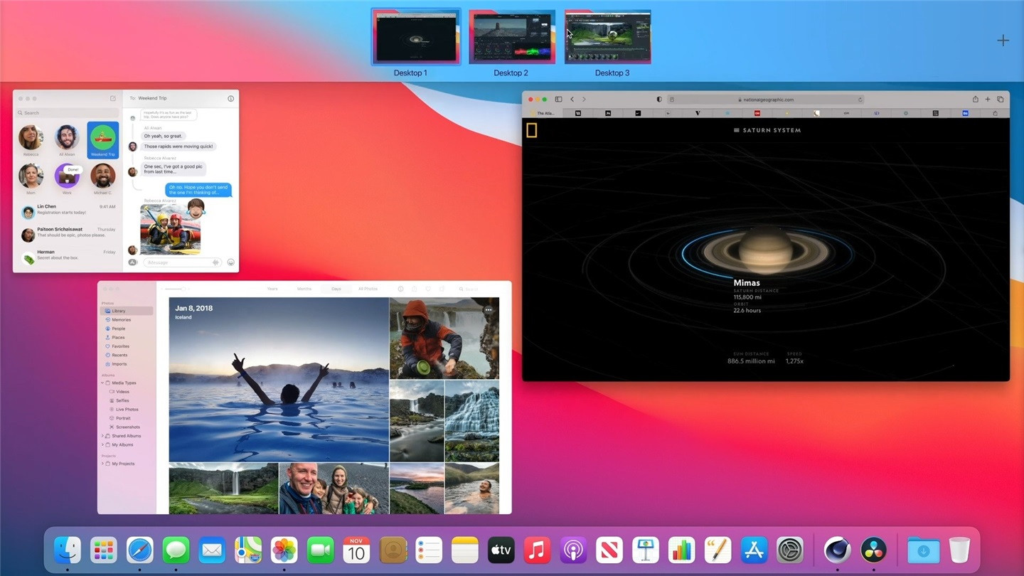 2020年11月13日，苹果推 macOS Big Sur 正式发布，全新的设计风格