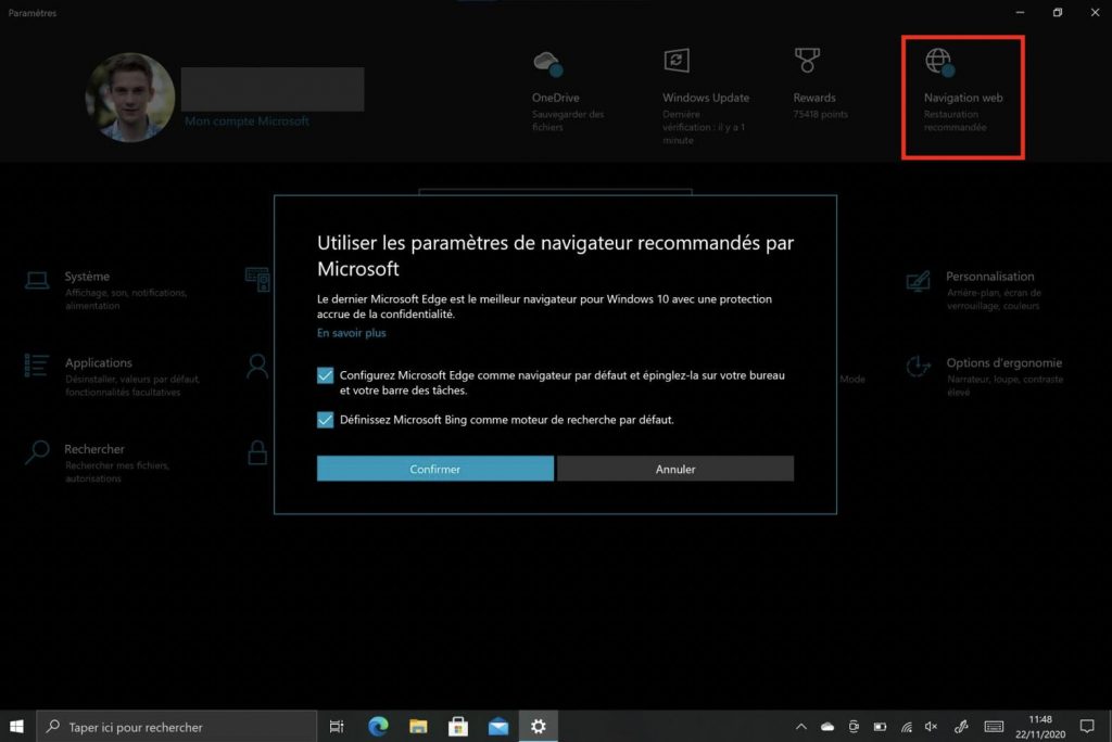Windows 10设置应用程序开始向非内部人员显示新的Web浏览部分