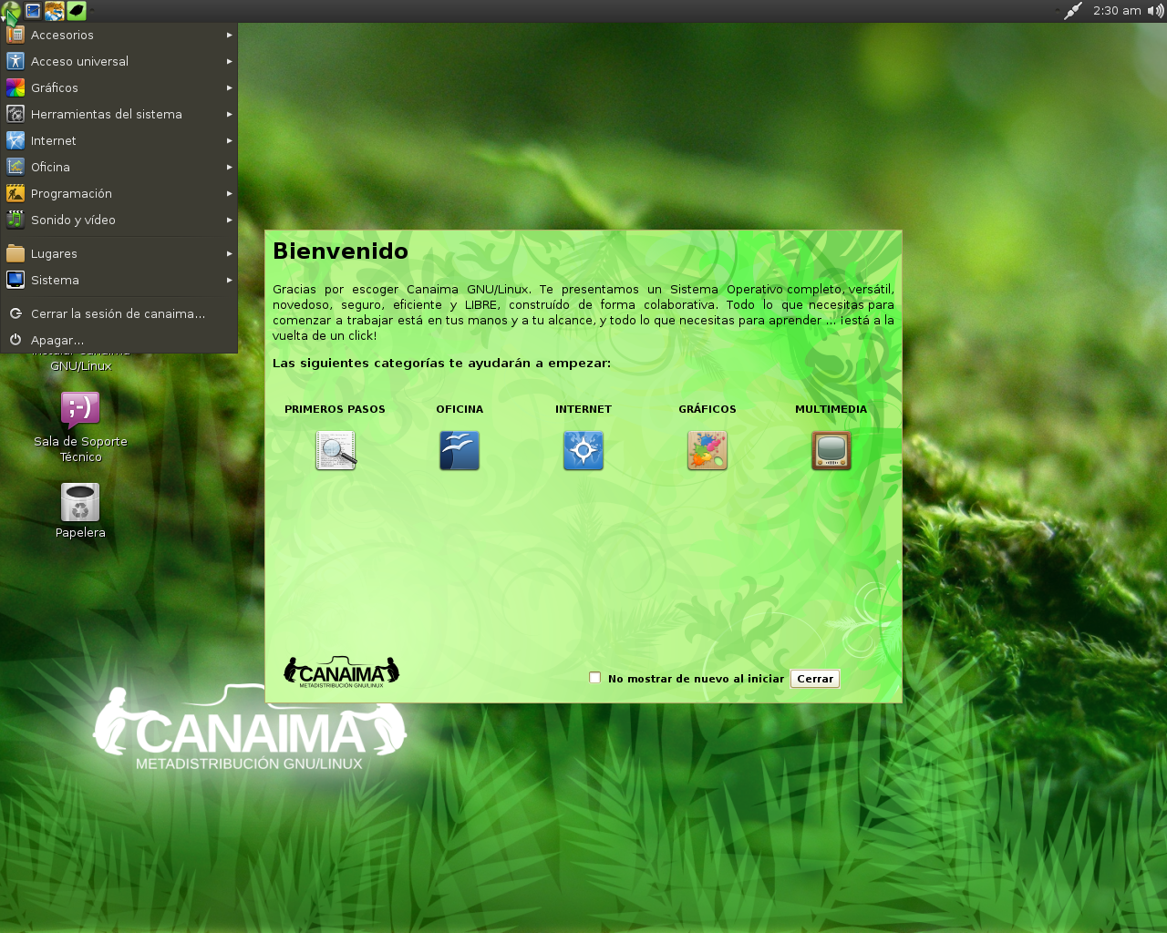 Canaima GNU/Linux - 面向国家公共行政部门计算机