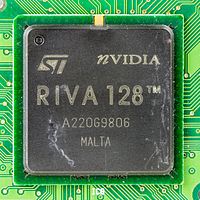 1997年，NVIDIA推出第三代显卡芯片——Riva 128（NV3），128bit显核