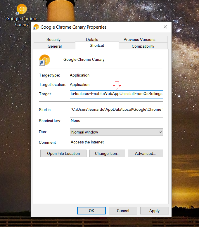 您可以通过Windows 10设置应用中的Edge中的标志卸载Chrome PWA