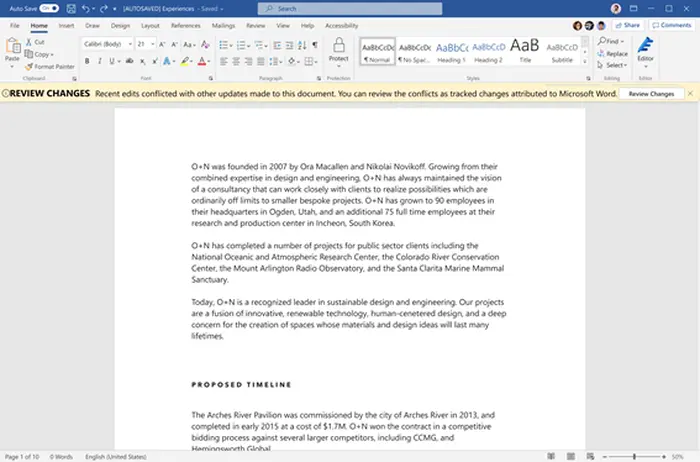 Office Version 2204最新预览版发布 Word同步协作功能得到改进