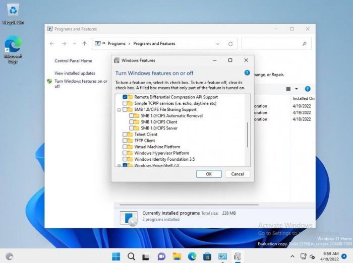 Windows 11 家庭版将不再默认安装 SMB1 客户端