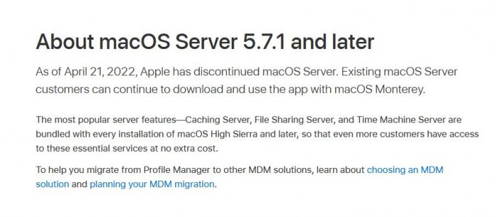售价20美元的macOS服务器停服 现有用户可在继续下载使用