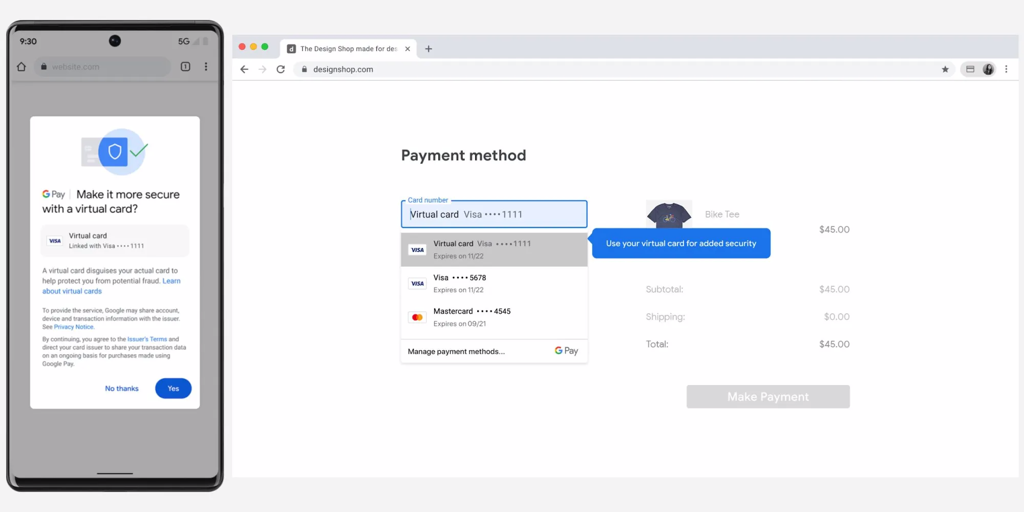 Google Chrome新增虚拟信用卡号码功能