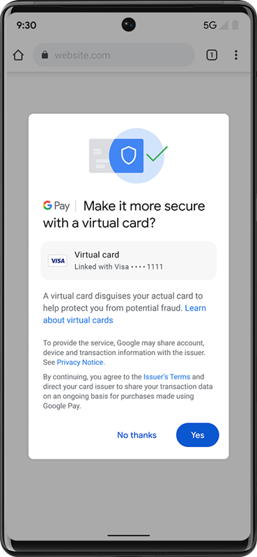 Google Chrome新增虚拟信用卡号码功能