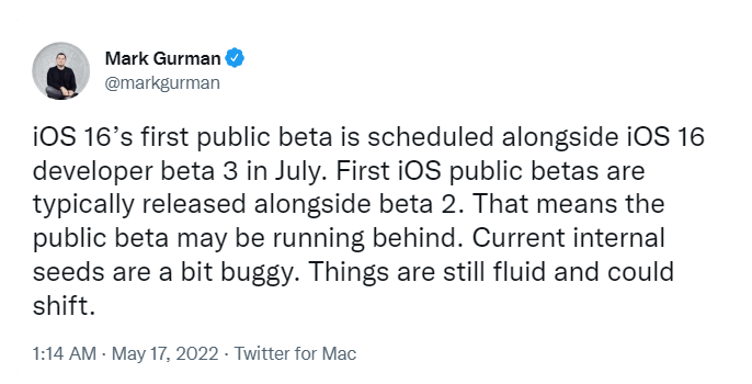 因Bug问题 苹果iOS 16公测版可能会推迟到7月份发布