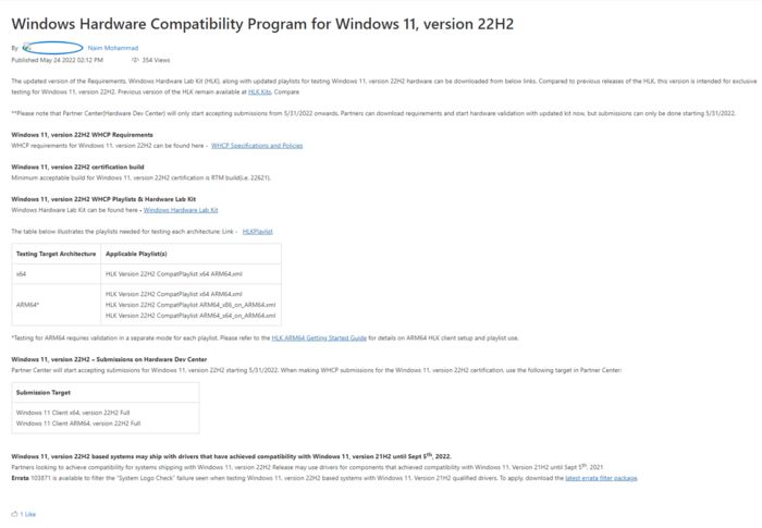 Windows 11 22H2 RTM已上线微软官网 登录Insider页面即可下载