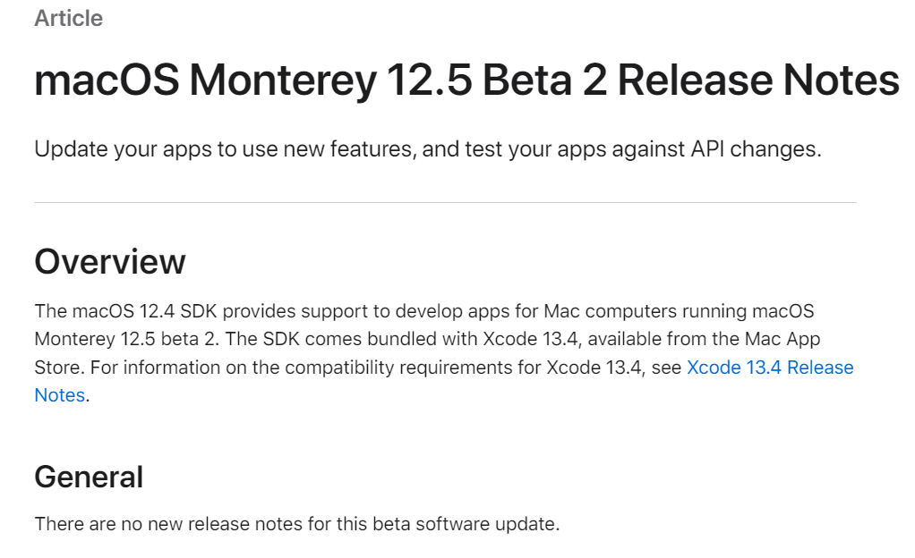 苹果发布 macOS 12.5 开发者预览版 Beta 2 更新
