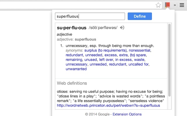 Google Dictionary （谷歌字典）