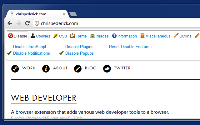 Web Developer（Web开发工具）