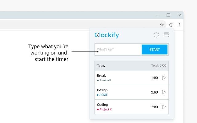 Clockify Time Tracker(网页浏览时间记录与管理)