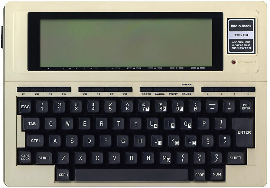 Radio Shack于1983年在美国发布了TRS-80 Model 100便携式计算机