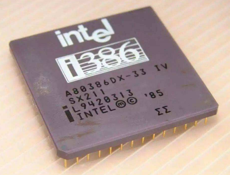 英特尔于1985年发布了第一款32位处理器intel 80386
